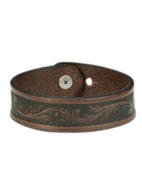 Justin Boots Tooled Leather Cuff Bracelet, NWT